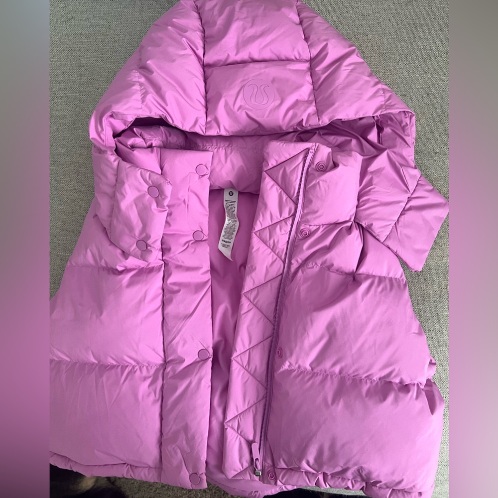 Lululemon Wunder Puff Super Cropped Vest - Dahlia Mauve SIZE 8 pink